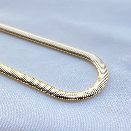 Pulseira Lacraia Grossa Banhada Em Ouro 18k