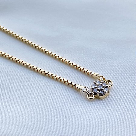 Pulseira Flor Banhado Em Ouro 18k