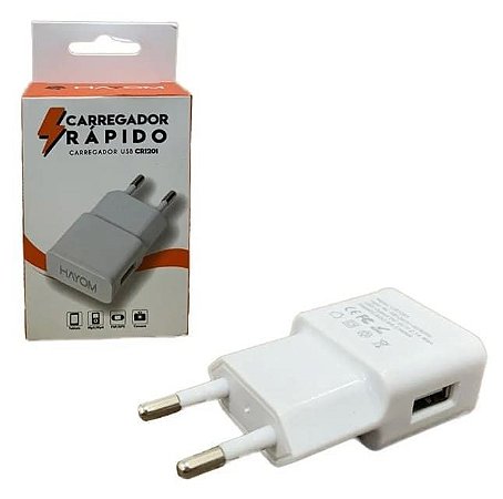 Carregador Turbo Hayom 2.1A - Sem Cabo