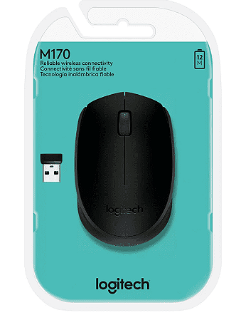 Mouse sem fio Logitech M170 com Design Ambidestro Compacto - Pilha Inclusa