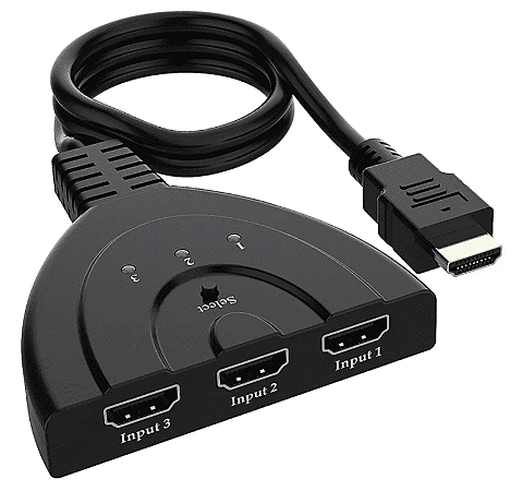 Chave Seletora HDMi 1 Entrada Vira 3 Portas - Hub/Switch HDMi