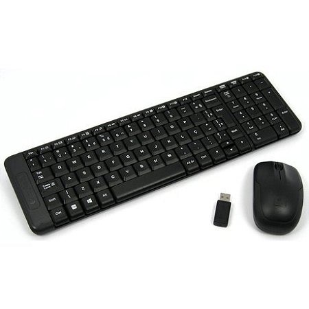 Kit Teclado e Mouse Sem Fio Logitech MK220