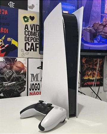 Playstation 5 Digital Edtion + Dualsense - Semi Novo