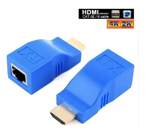 Extensor HDMi até 30 Metros Via Cabo de Rede