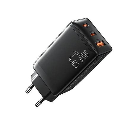Fonte Carregador 2xTipo C + USB Essager 67w