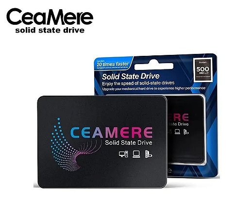 SSD Sata 3 Ceamere 120GB - Leitura 560MB/s e Gravação 480MB/s