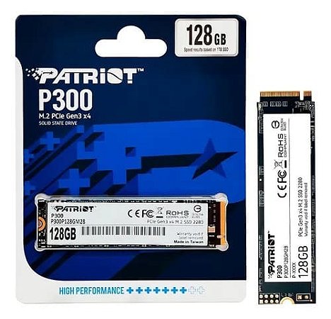 SSD NVME Patriot 128GB - Leitura 2100MB/s e Gravação 1100MB/s