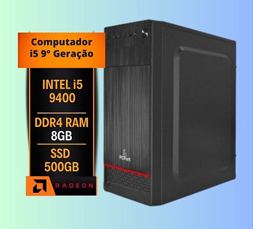 Gabinete Enterprise i5 9° Geração 4,1GHz; 8GB RAM; NVME 500GB