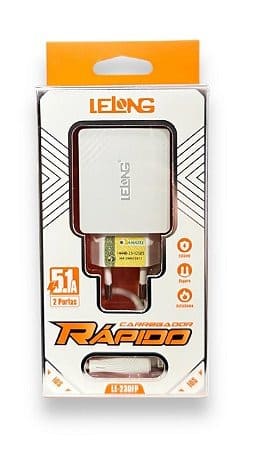 Carregador iPhone Lelong 5.1A Conexão Lightning