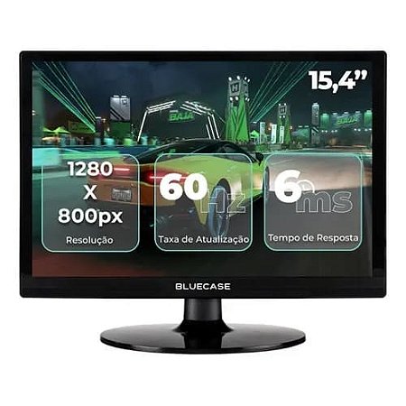 Monitor Led 15,4" Hayom com HDMi/VGA