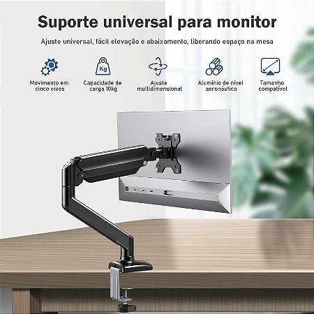 Suporte Tri-Articulado de Mesa para Monitor/TV até 32 Polegadas