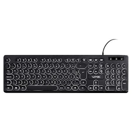 Teclado USB Vinik Chocolate com Teclas Iluminadas