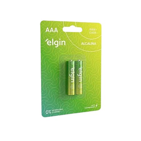 Pilha Alcalina Elgin - 2 Pilhas AAA
