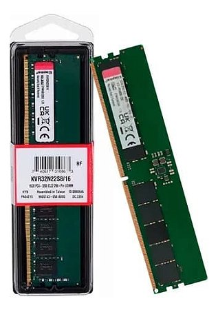 Memória Ram 16GB DDR4 Desktop - Kingston 3200MMHz