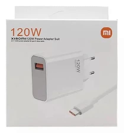 Carregador Turbo Mi 120w Tipo C - Réplica Primeira Linha