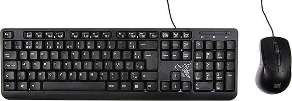 Kit Teclado e Mouse Com Fio Maxprint Essential