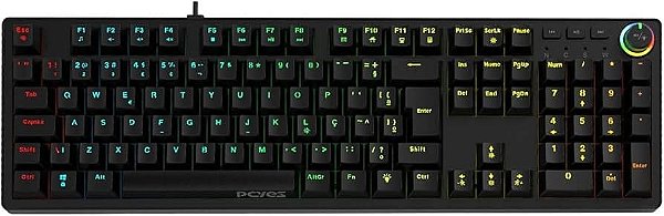 Teclado Mecânico Black Vulcan Switch Blue