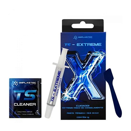 Pasta Térmica Implastec TS Extreme 1G - 15,9 W/m.k de Condutividade