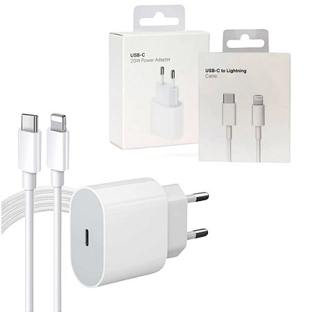 Carregador Original Apple Lightning - iPhone 8, X, 11, 12, 13 ou 14