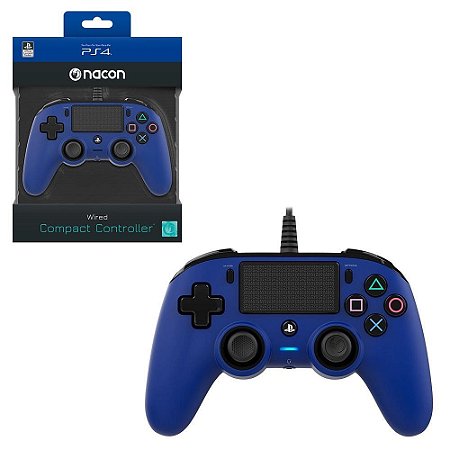 CONTROLE NACON WIRED COMPACT CONTROLLER PS4 BLUE - Semi Novo