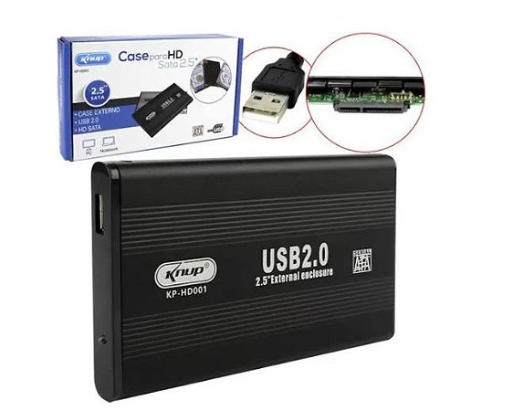 Case para HD Externo 2.0 2,5 Polegadas
