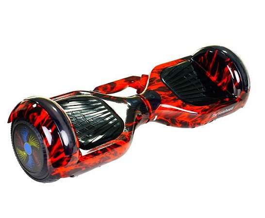 Hoverboard Skate Elétrico 6.5 Fogo Led Bluetooth Barato com Bolsa e Al -  Plugouchegou