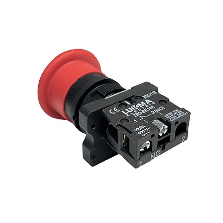BOTAO DE EMERGENCIA LUKMA LK2-ES542 PLASTICO COGUMELO VERMELHO (GIRA-DESTRAVA)