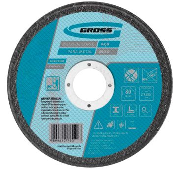 DISCO CORTE GROSS INOX E METAL 115 X 1,6X22MM