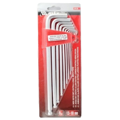 JOGO CHAVE ALLEN EXTRA LONGA  1,5 10MM 9 PCS 164109 MTX