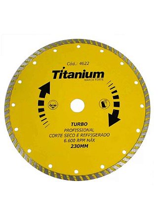 DISCO DE CORTE DIAMANTADO SEGMENTADO 9" 230MM TITANIUM