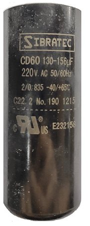 Capacitor Eletrolítico de Partida 220V 130 - 156UF SIBRATEC 8506