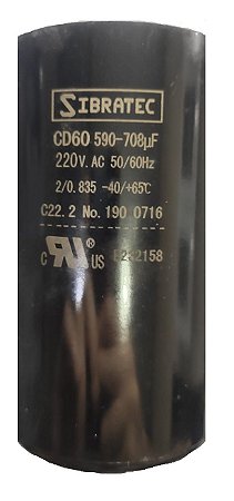 Capacitor Eletrolítico de Partida 220V 590 - 708UF SIBRATEC 8683