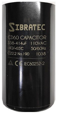 Capacitor Eletrolítico de Partida 110V 338 - 414UF SIBRATEC 8669