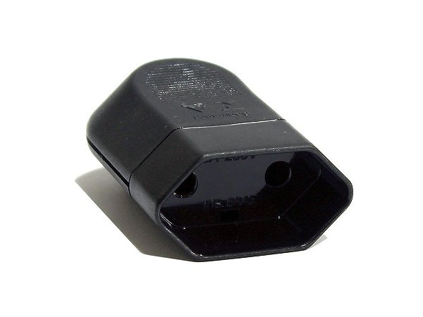 Plug Fêmea 2P 10A Preto MARGIRIUS