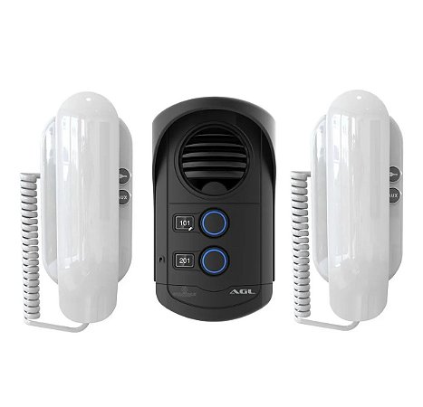 Interfone Coletivo 2 Pontos Agl S300 Com 2 Monofones