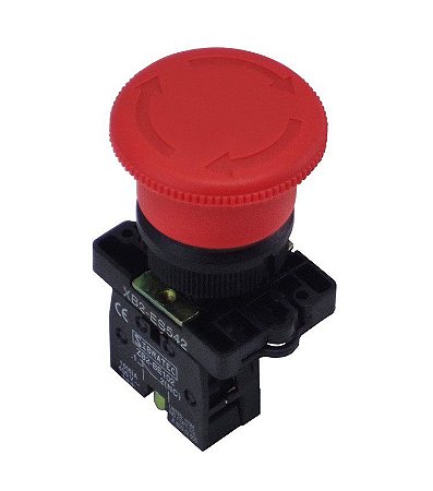 Botão de Emergência ES-542 Plástico Vermelho com Trava SIBRATEC 4403