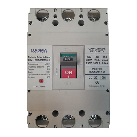 DISJUNTOR CAIXA MOLDADA LKM 630A LUKMA