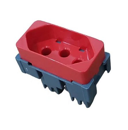 MODULO TOMADA PADRAO BRASILEIRO 2P T 20A-250V VERMELHO B3 MARGIRIUS