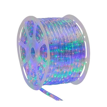 MANGUEIRA LED REDONDA 11MM RGB COLORIDA 100MT 127V - COLORIDA FIXA