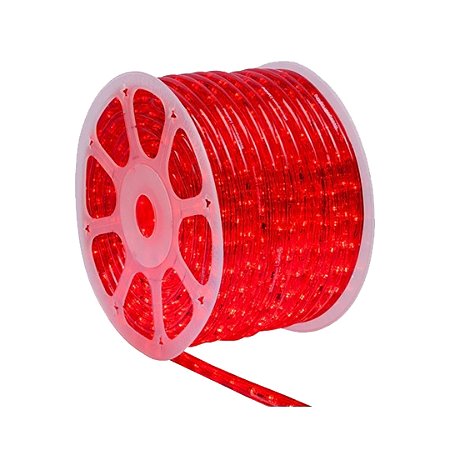 MANGUEIRA LED REDONDA VERMELHA 220V