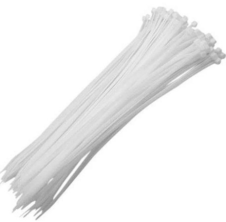 KIT 500 Unidades ABRACADEIRA NYLON 2,5 X 100MM BRANCA 954