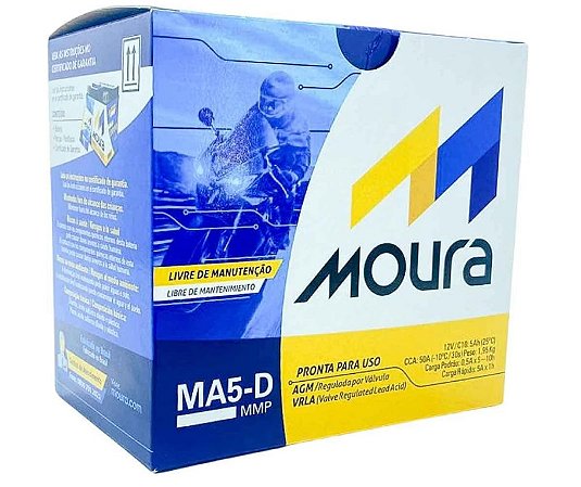 Bateria Moura MMP 5-D Moto 5AH