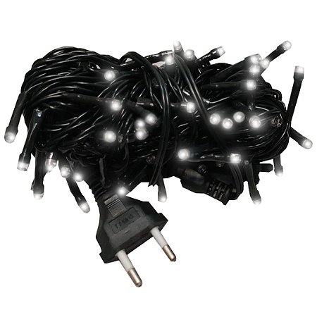 PISCA PISCA 100 LED BRANCO FRIO 220V FIO VERDE 8 FUNÇÕES 10MT IP 44