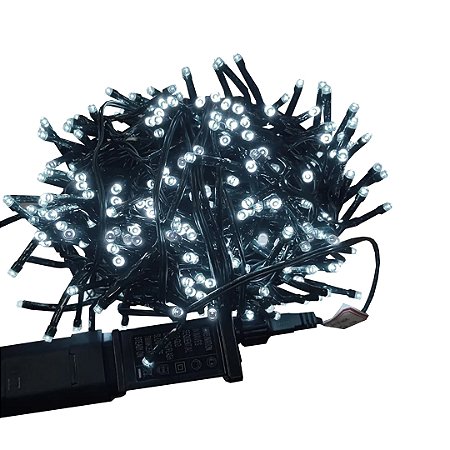 CORDAO  500 LEDS BRANCO FRIO 50MT M/MF BIVOLT Natal