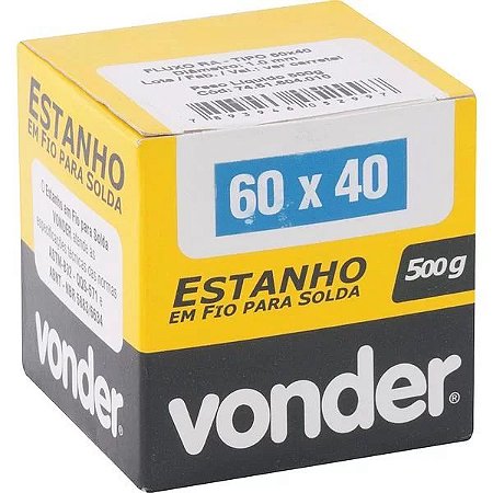 ESTANHO FIO  SOLDA 1MM 60X40 500G VONDER