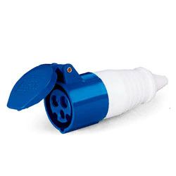 PLUGUE INDUSTRIAL 2P T 220V 16A 6H AZUL