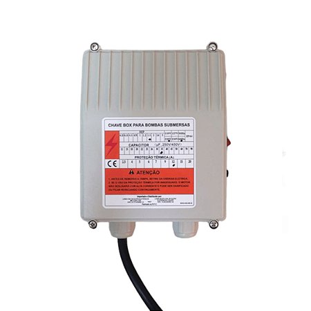 CHAVE BOX COMANDO PARA BOMBA MONOFASICA 4SG-M4-08 1.5HP 220V MONO 1.1KW LUKMA