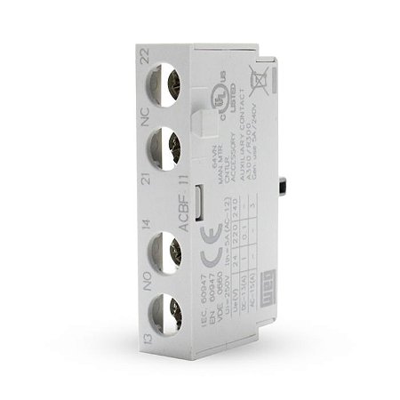 BLOCO CONTATOS MONTAGEM FRONTAL CINZA ACBF 1 NA+1 NF Ue=240 Vca PARA D