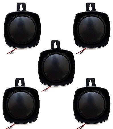 KIT 5 SIRENE PIEZO ELETRICA MEGA 24V PT