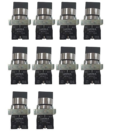 KIT 10 CHAVE SELETORA LK2-BD53 METAL 3 POSIÇÃO RETORNO 2NA LUKMA